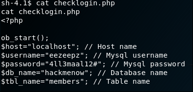 Fristileaks Privesc - Reviewing content of checklogin.php
