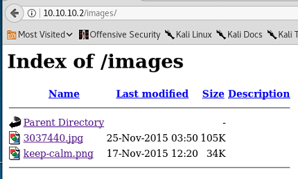 Fristileaks Web Recon Index of images