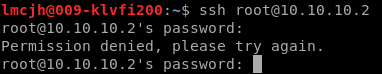 Toppo - footnote on attempting to login in via ssh with 'root' user!